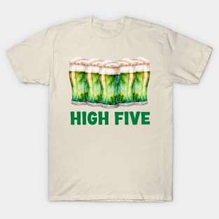 High Five - Funny Irish Beer Drinker T-Shirt